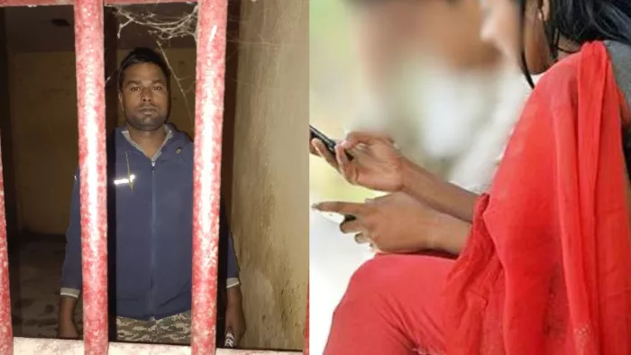 पुलिस की गिरफ्त में आरोपित अनूप चौहान। जागरण