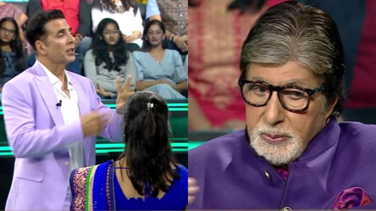 kbc 14 akshay kumar teaches self defense for women in amitabh bachchan show shouting is the best technique