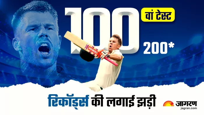 AUS vs SA: डेविड वॉर्नर का दोहरा शतक (फोटो क्रेडिट ट्विटर)
