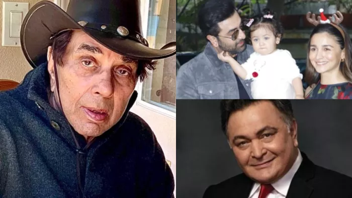 Rishi Kapoor की पोती राहा को देखकर भावुक हुए धर्मेंद्र / photo- Instagram