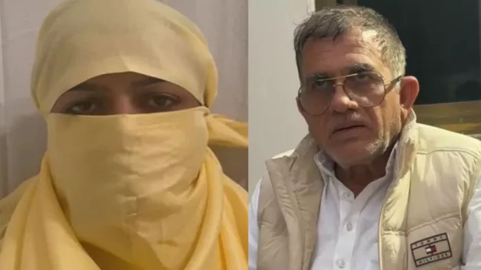 दुष्कर्म का आरोप लगाने वाली पीड़िता और बिश्नोई महासभा के अध्यक्ष देवेंद्र बुढ़िया। फोटो सोर्स- सोशल मीडिया