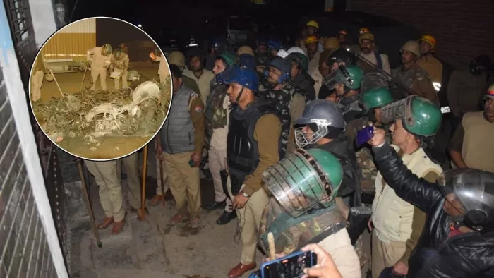 अलीगढ़ में आंबेडकर प्रतिमा को लेकर बवाल, पुलिस पर पथराव-फायरिंग। (तस्वीर जागरण)