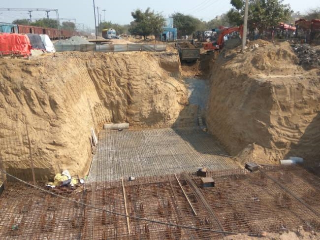 देवीलाल चौक के पास जींद-पानीपत रेलवे लाइन पर अंडरपास का निर्माण शुरू, जुलाई में होगा पूरा