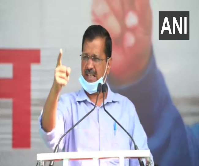मेेेरठ में किसानों को अरविंद केजरीवाल ने संबोधित किया।