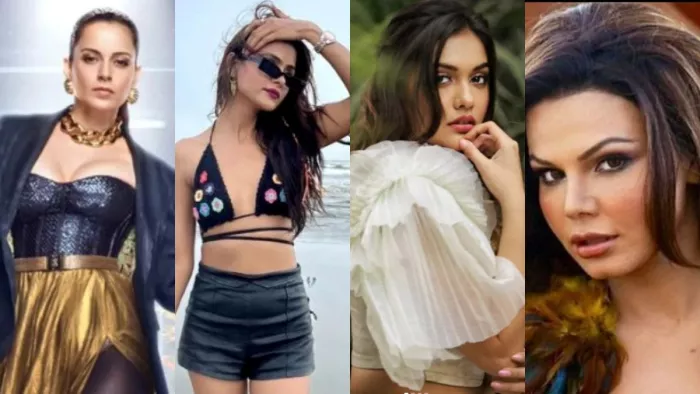 File Photo of Kangana Ranaut, Priyanka Choudhary, Divya Agarwal and Rakhi Sawant