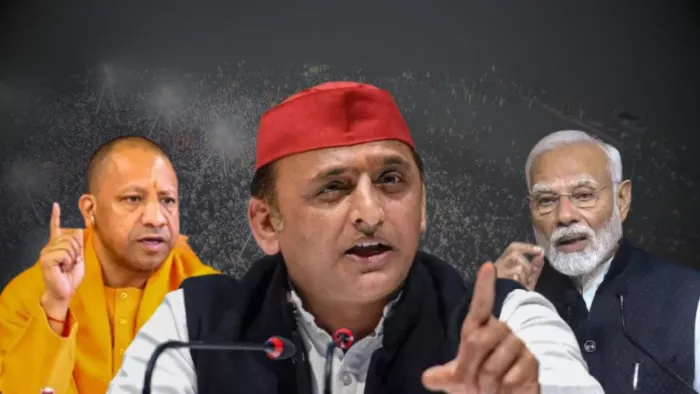 पीएम मोदी-सीएम योगी पर भड़के अखिलेश यादव।