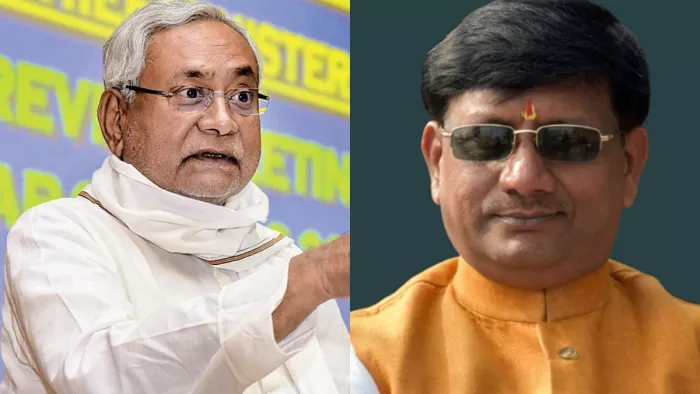 बिहार के सीएम नीतीश कुमार और बिहपुर विधायक इं. शैलेंद्र। फाइल फोटो