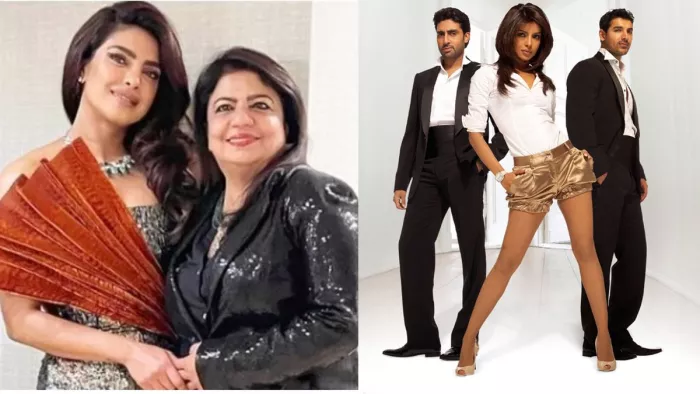प्रियंका चोपड़ा की मां और दोस्ताना फिल्म का पोस्टर (Photo Credit- IMDB)