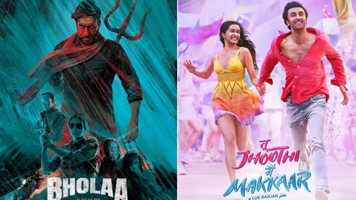 Bholaa VS Tu Jhoothi Main Makkar Box Office. Photo- Twitter