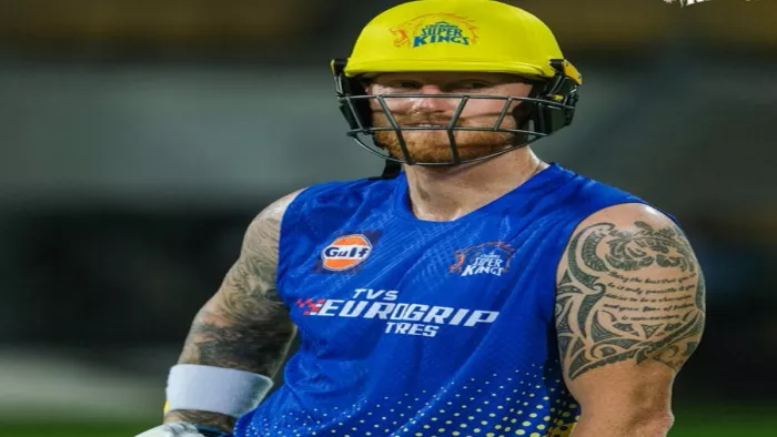Ben Stokes Knee Injury CSK IPL 2023 - Photo Credit - CSK Twitter