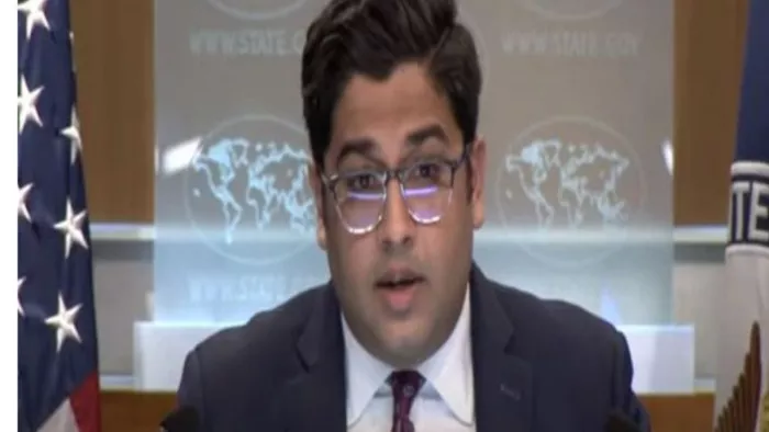US on Rahul Gandhi विदेश विभाग के प्रधान उप प्रवक्ता वेदांत पटेल ने राहुल मामले पर दिया बयान।