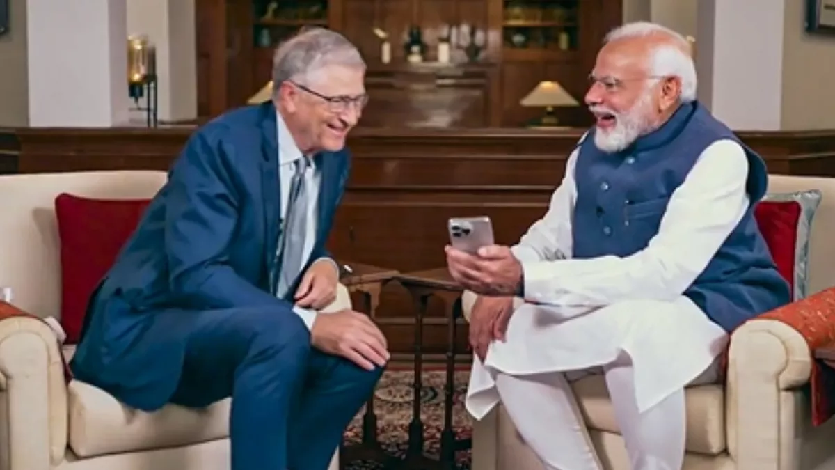 यह तो गजब है! 'हमारे यहां बच्चा पैदा होता है तो आई और AI दोनों बोलता है',  बिल गेट्स से बोले PM Modi