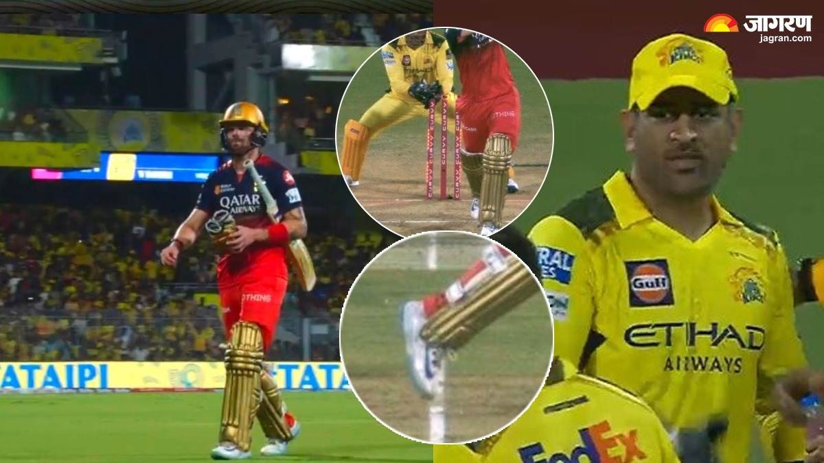 ms dhoni stumping philip salt noor ahmad csk vs rcb ipl2025