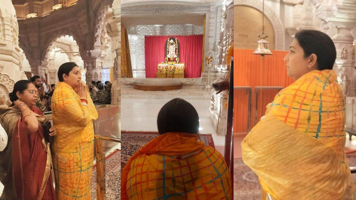 smriti irani visited ramlala in ayodhya before nomination for lok sabha elections