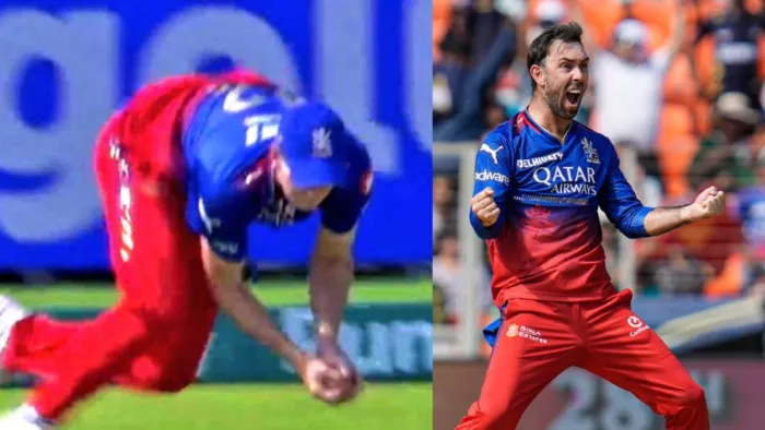 GT vs RCB: कैमरून ग्रीन ने लपका गजब का कैच।