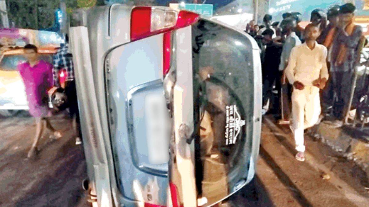 patna driver arrested after car hits nine people on nehru path