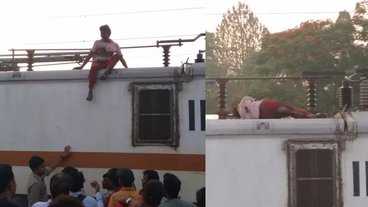 ट्रेन पर चढ़ा मानसिक रोगी करंट की चपेट में आया, 45 मिनट रुकी रही ट्रेन, उदयपुर सिटी से ऋषिकेश जा रही थी गाड़ी