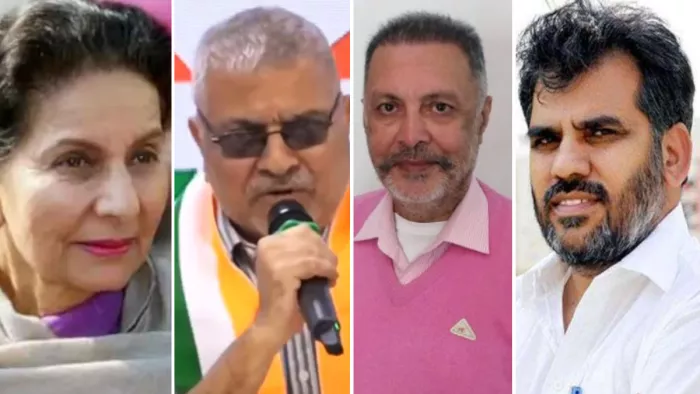 लोकसभा चुनाव 2024: परनीत कौर, डॉ. धर्मवीर गांधी, डॉ. बलबीर सिंह और एनके शर्मा।