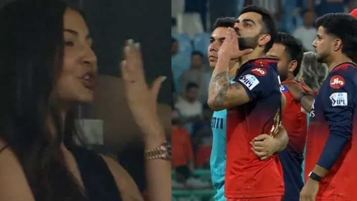 Virat Kohli और Anushka Sharma ने एक-दुजे को दी फ्लाइंग किस