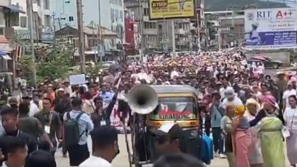 manipur thousands of people attended rally in imphal demanding territorial integrity