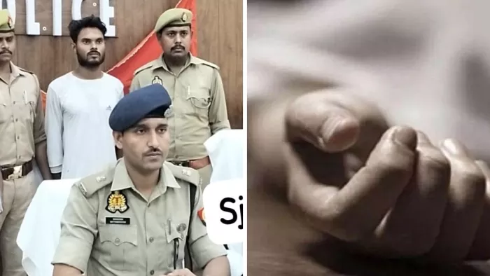 हत्यारोपित के बारे में जानकारी देते एसपी सिटी सत्यनारायण प्रजापत।- जागरण