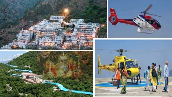 धुंध के कारण जम्मू से वैष्णो देवी हेलीकॉप्टर सेवा रही स्थगित।