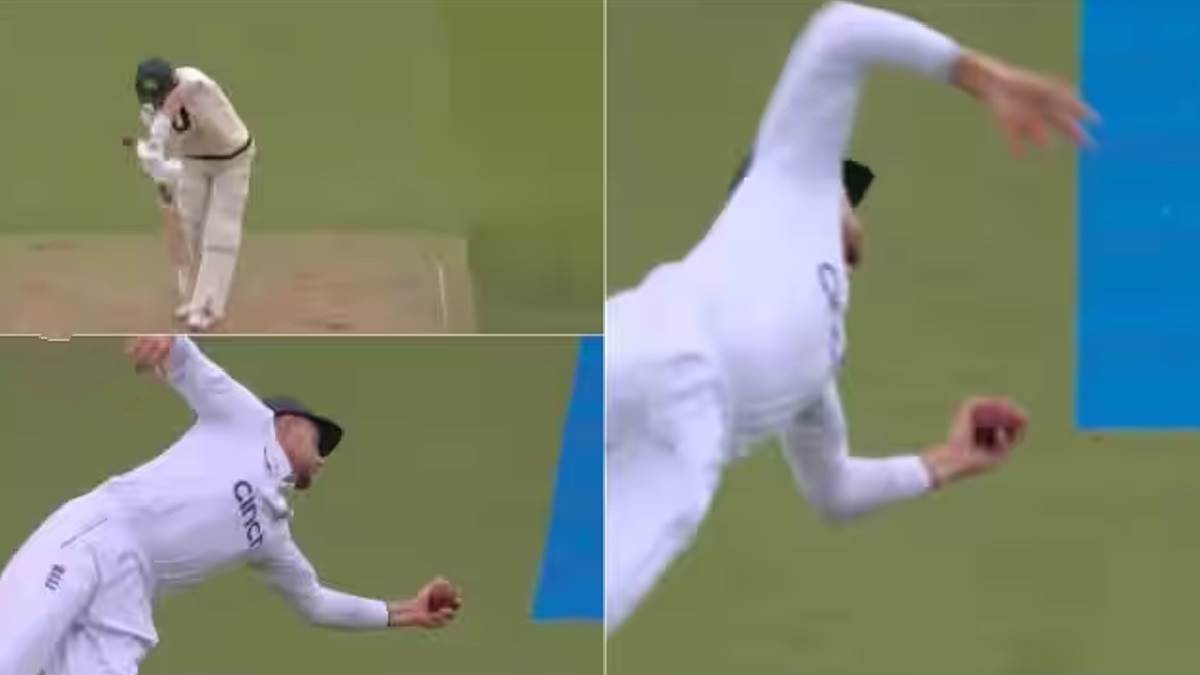 eng vs aus 5th ashes test match joe root take one handed stunner catch of marnus labuschagne in 5th ashes test match