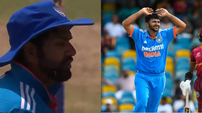 Rohit Sharma lashed out at Shardul Thakur. Image-Twitter