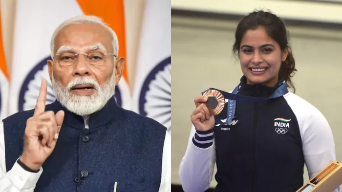 प्रधानमंत्री मोदी ने मनु भाकर को दी थी बधाई। इमेज- सोशल मीडिया