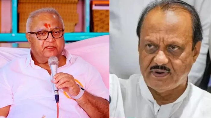 NCP नेता अजित पवार और प्रकाश सोलंके। फाइल फोटो