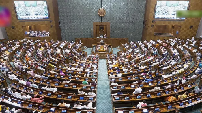 सदन में सोमवार को पहलगाम आतंकी हमले और ऑपरेशन सिंदूर पर चर्चा की जाएगी।(फोटो सोर्स: संसद टीवी)