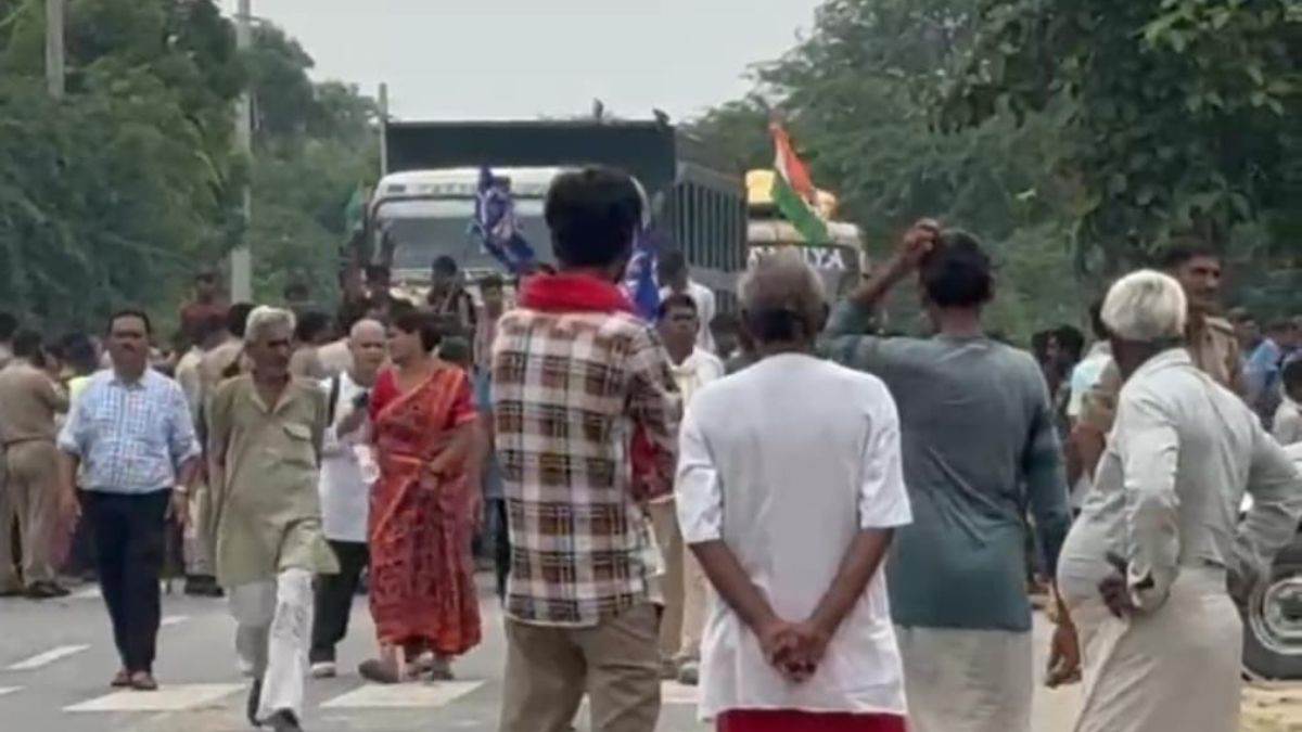 ambedkar statue vandalized in mathura villagers protest road blocked