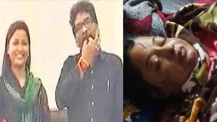 Jharkhand News: बाबूलाल मरांडी द्वारा टवीट सीएम हेमंत सोरेन व अंकिता की तस्वीर।