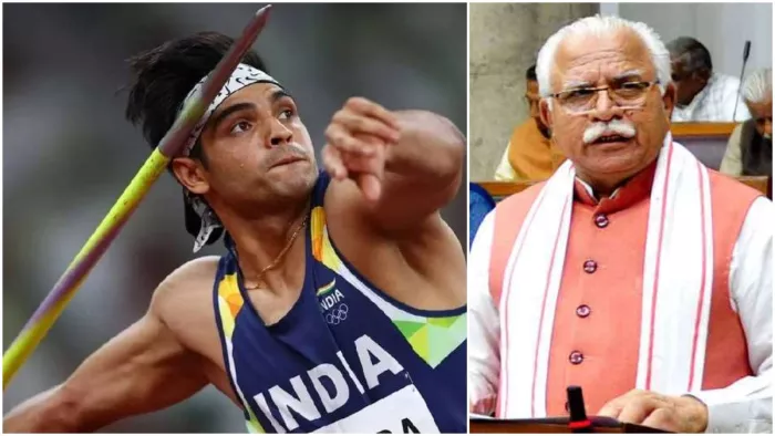 हरियाणा विधानसभा में सीएम मनोहर लाल ने नीरज चोपड़ा के खेल को सराहा। (फाइल फोटो)