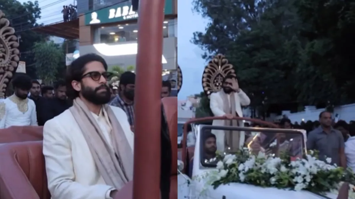 Naga Chaitanya की निकली बरात?  फूलों से सजी विटेंज कार में नजर आए अभिनेता, वीडियो वायरल