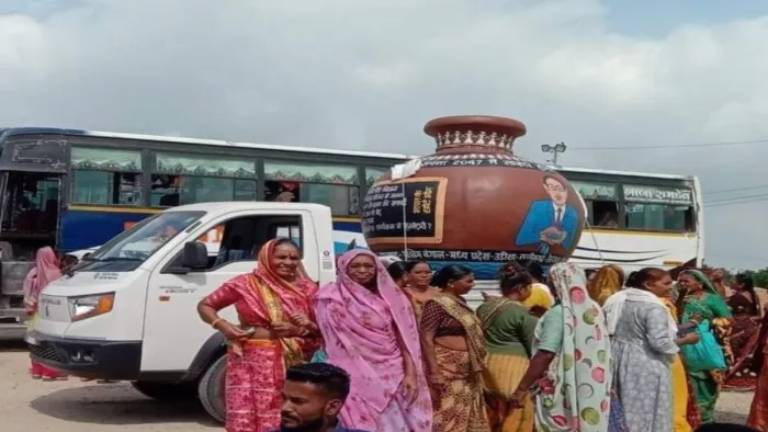 राजस्थान में प्रवेश करने के साथ ही पुलिस के पुख्ता इंतजाम किए गए।