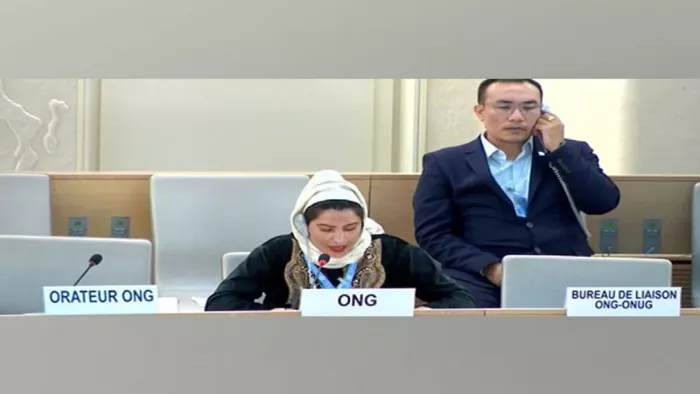 कश्मीर घाटी की एक महिला कार्यकर्ता तसलीमा अख्तर ने UNHRC में पाकिस्तान को लताड़ा।