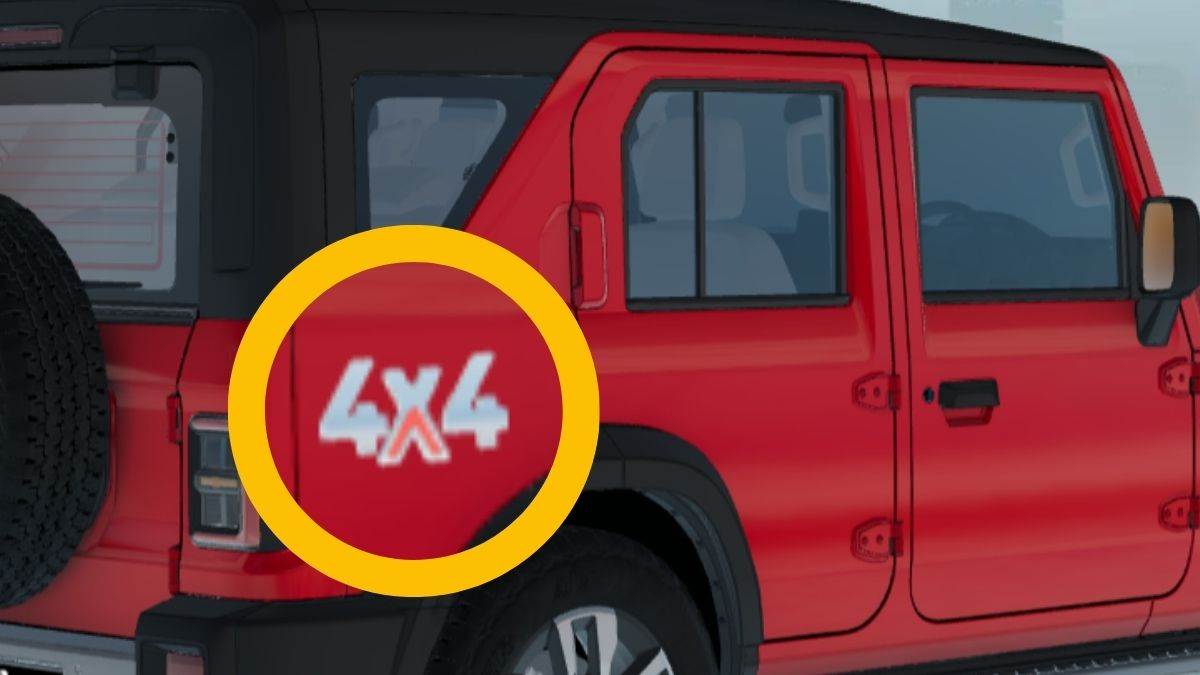 why is 4x4 written on back of vehicles mahindra thar roxx what does it mean