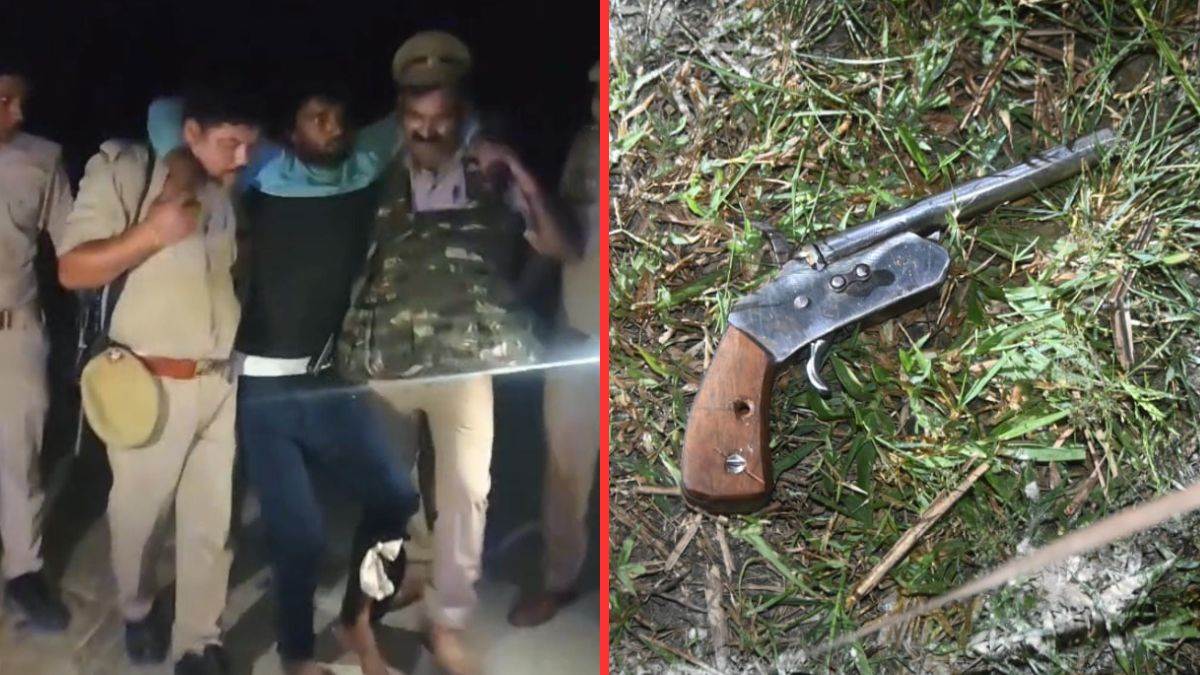 auraiya shootout accused arrested after encounter illegal weapons seized