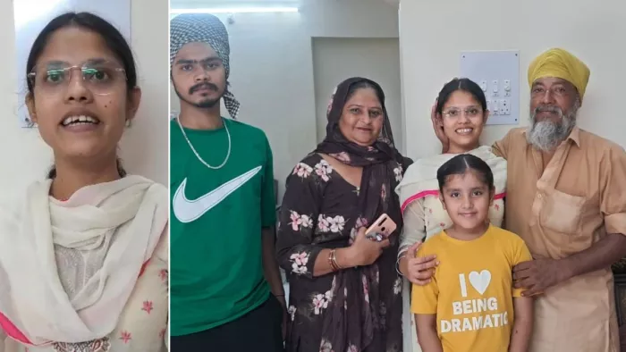 सिविल जज बनीं ऊना की सिमरनजीत, ट्रक ड्राइवर पिता व अन्य स्वजन के साथ सिमरजीत। जागरण