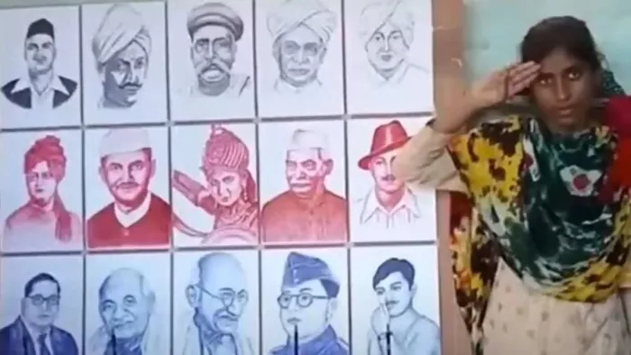 India Got Talent-Artist Noorjahan of Badaun: 15 Frame Sketch