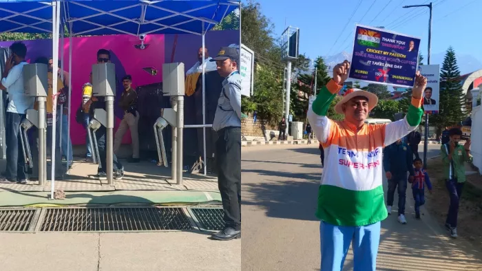 क्रिकेट स्टेडियम में एंट्री गेट पर टिकट स्कैनर हुए बंद