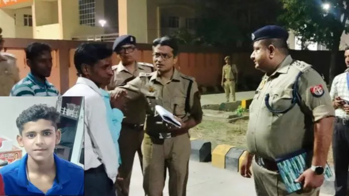 घटना के बाद पूछताछ करती पुलिस व मृतक की फाइल फोटो। -जागरण