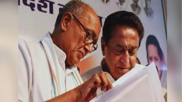 दिग्विजय सिंह (बाएं) और कमलनाथ (दाएं) (फाइल फोटो)