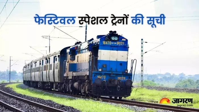 दिवाली-छठ पर स्पेशल ट्रेनों की सूची (जागरण)