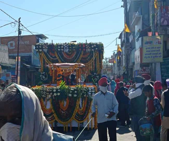 nagar kirtan procession held in doiwala on the occasion of prakash parv of sri guru nanak dev