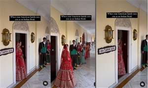 भारतीय शादी के जोड़े में विदेशी दुल्हन की वीडियो हुआ वायरल।