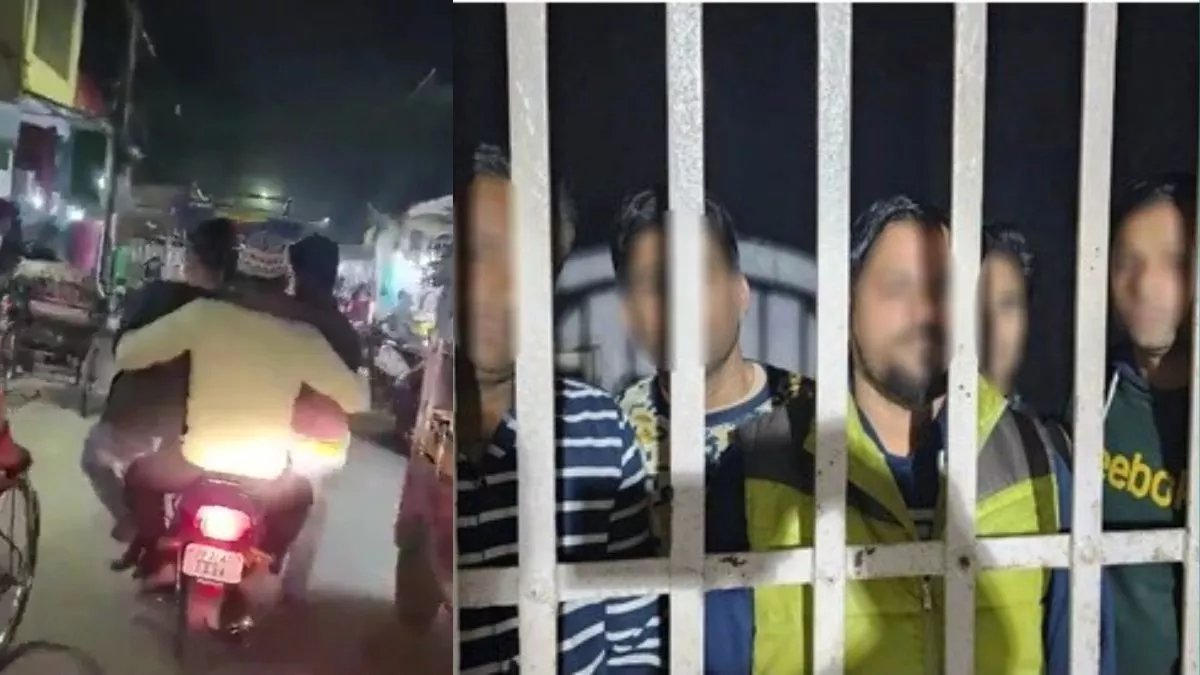 बाइक पर स्टंट करने वाले मुरादाबाद के पांच युवक गिरफ्तार, वीडियो वायरल होने पर पुलिस ने की कार्रवाई