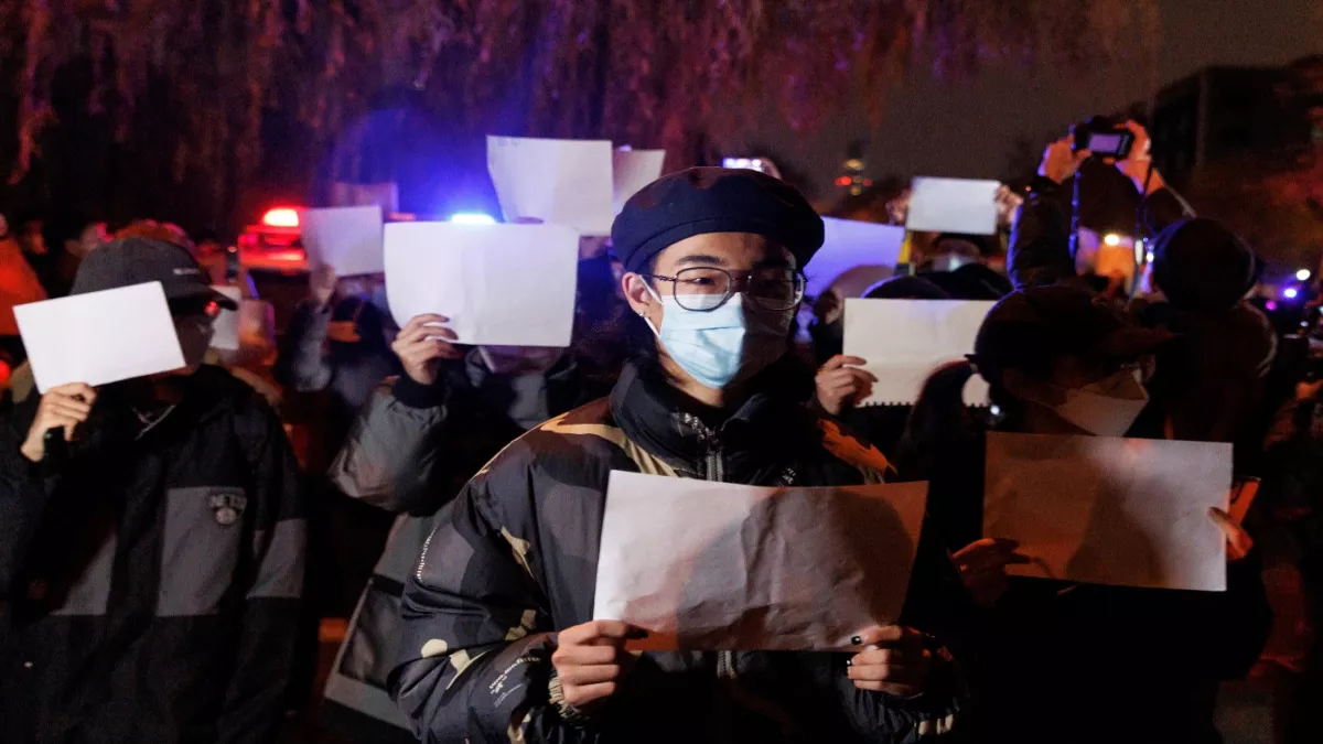Protests in China: चीन में कठोर प्रतिबंधों के खिलाफ प्रदर्शन के क्‍या हैं मायने। एजेंसी।