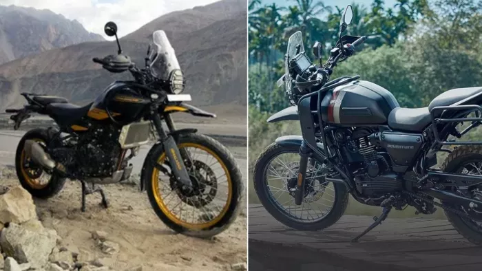 Royal Enfield Himalayan 450 और Yezdi Adventure में कई अंतर हैं।